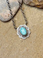 Turquoise necklace with silver Work ￼￼