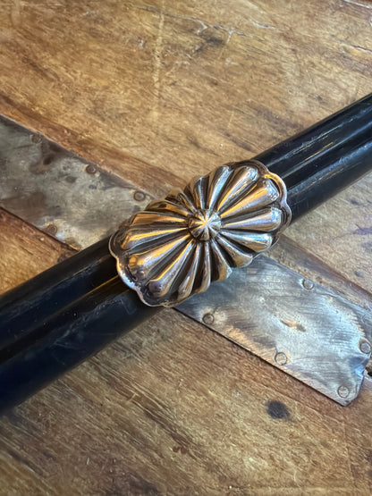 Crystal concho ring size 9, stamped by the artist