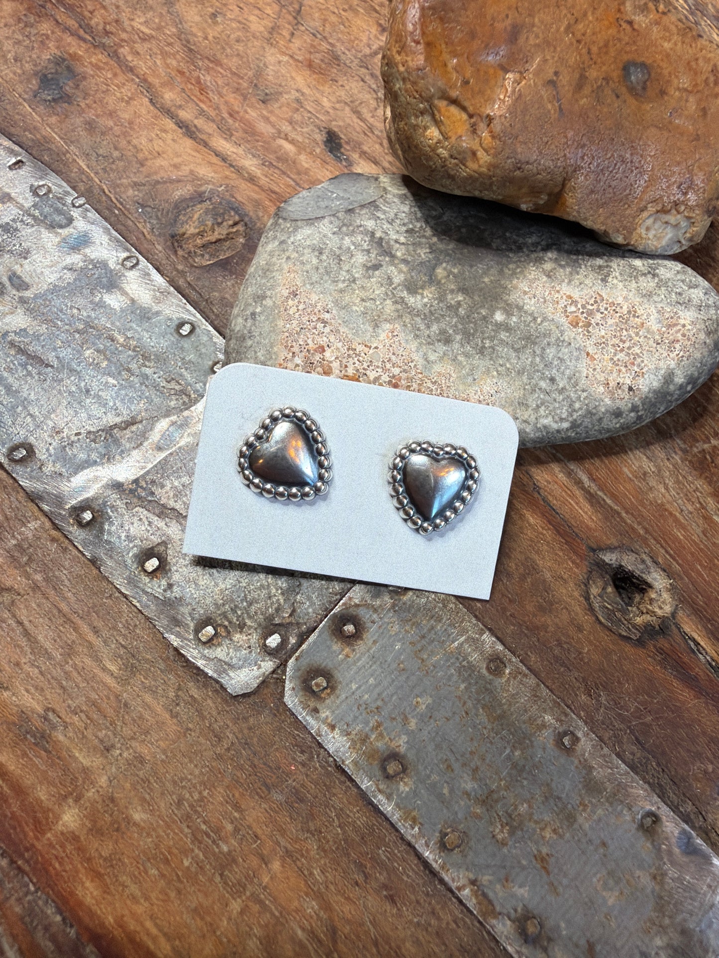 Kristen-concho heart stud earring