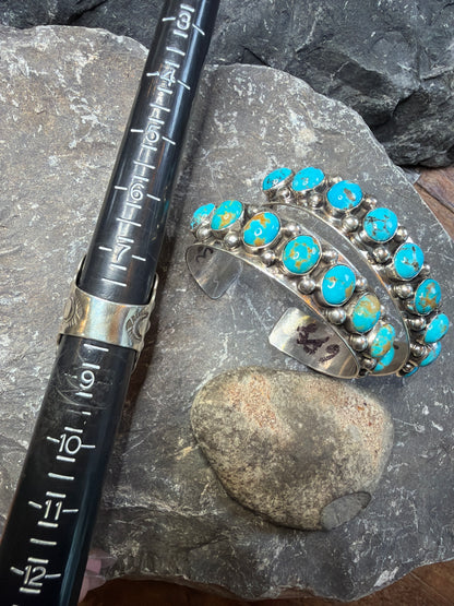 Nina Turquoise cuff 6 5/8 stamped by the artist Lorenzo CHEE 2nd cuff 7 inch same artist. Cadman Ring see pic for sizing