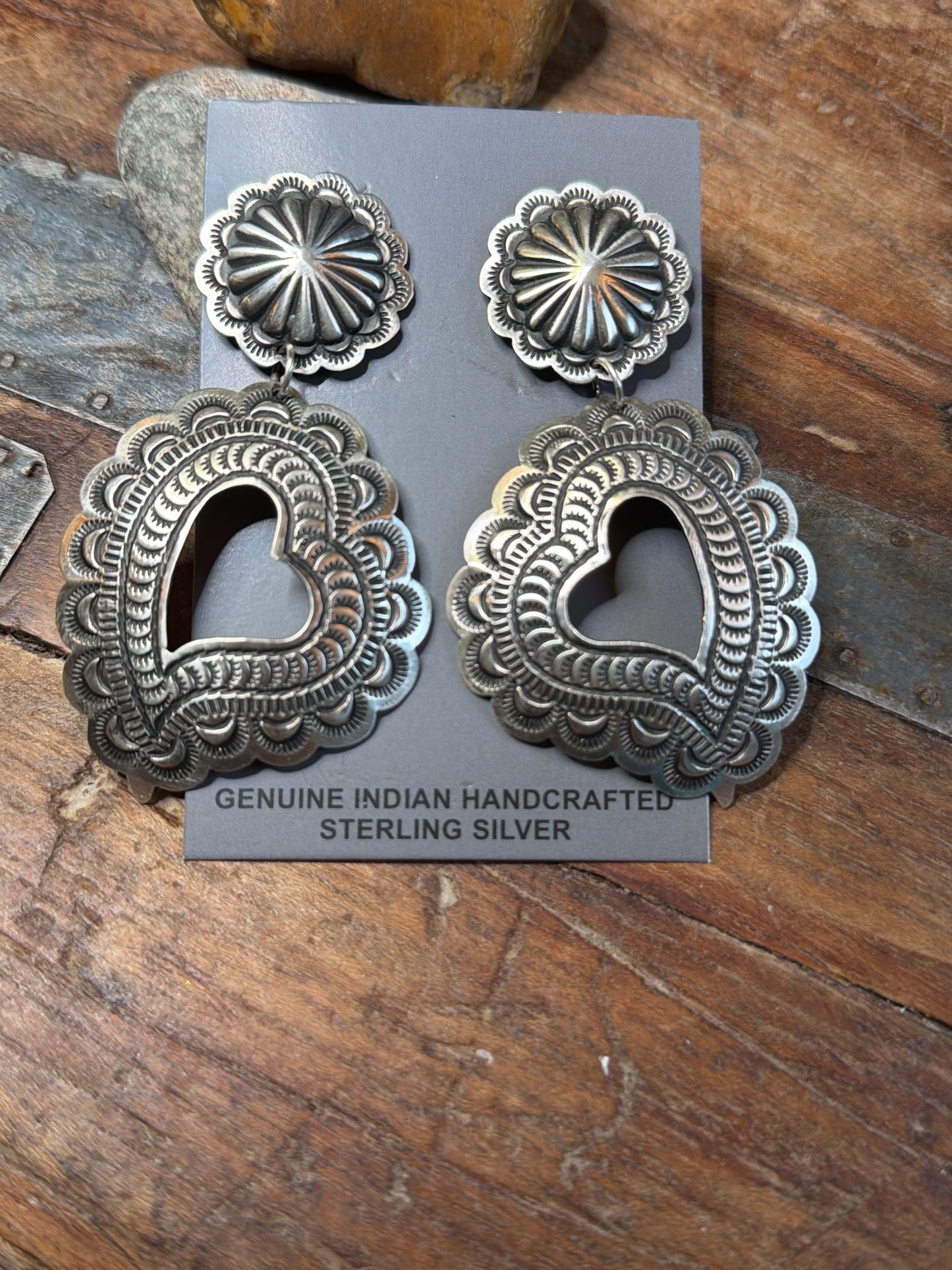 Lindsay Watson L Tahi heart dangle earrings