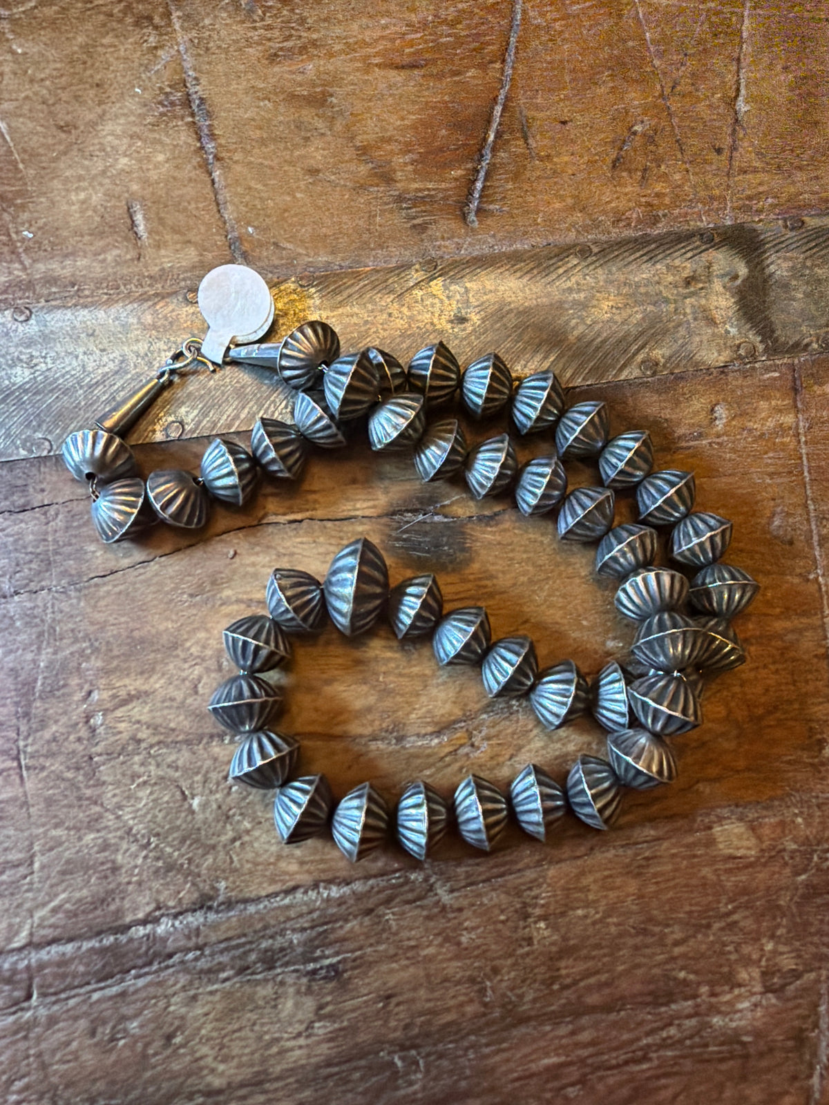 Lynnie 18 1/2 inch flooted bead necklace