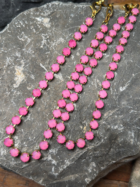 Jo p TOVA Oakland petal pink necklace 14.5 to 17 3/4