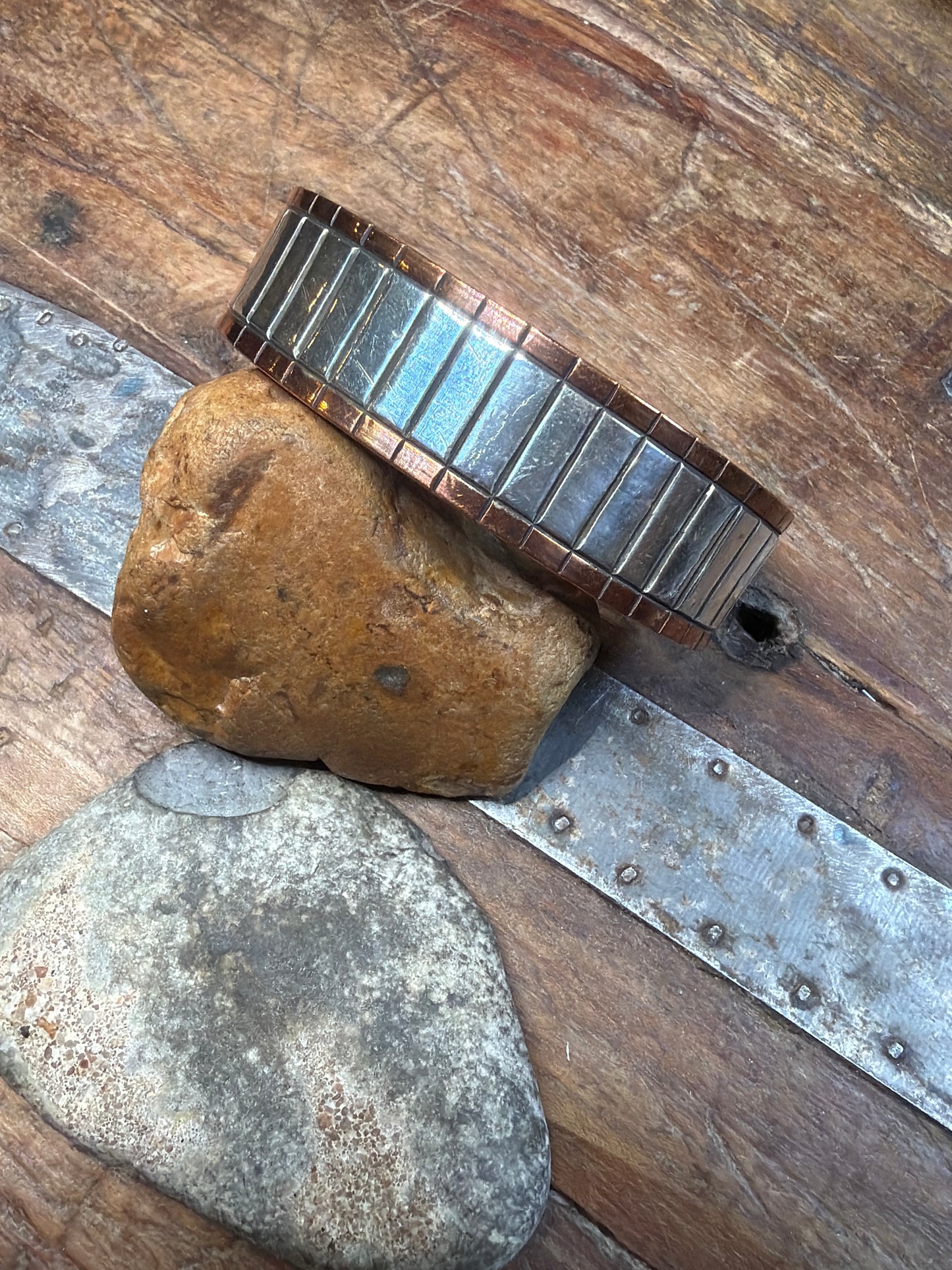 Elizabeth copper and silver cuff size 7