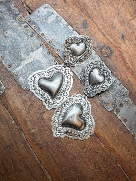 Double heart earring