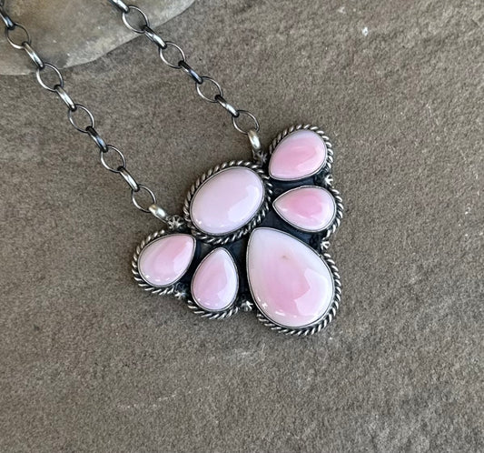 Gorgeous pink conch half cluster