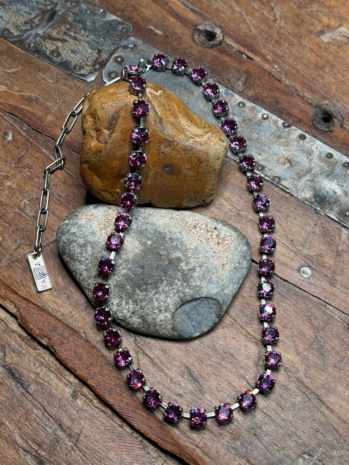 Vee - Pink Tova Sparkle Necklace
