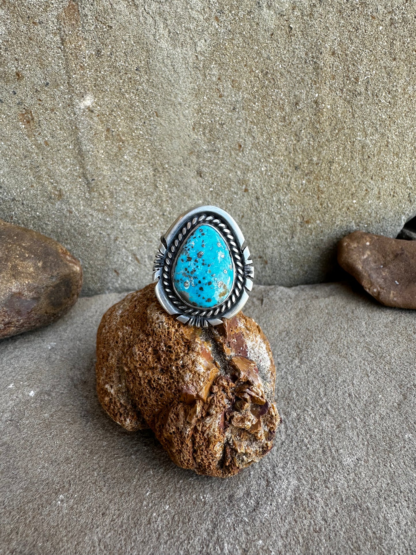 Turquoise adjustable ring