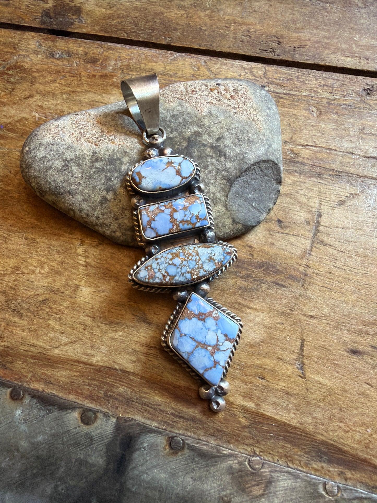 Marlene-Golden Hills four stone pendant
