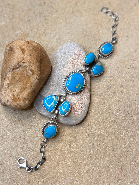 Turquoise link bracelet