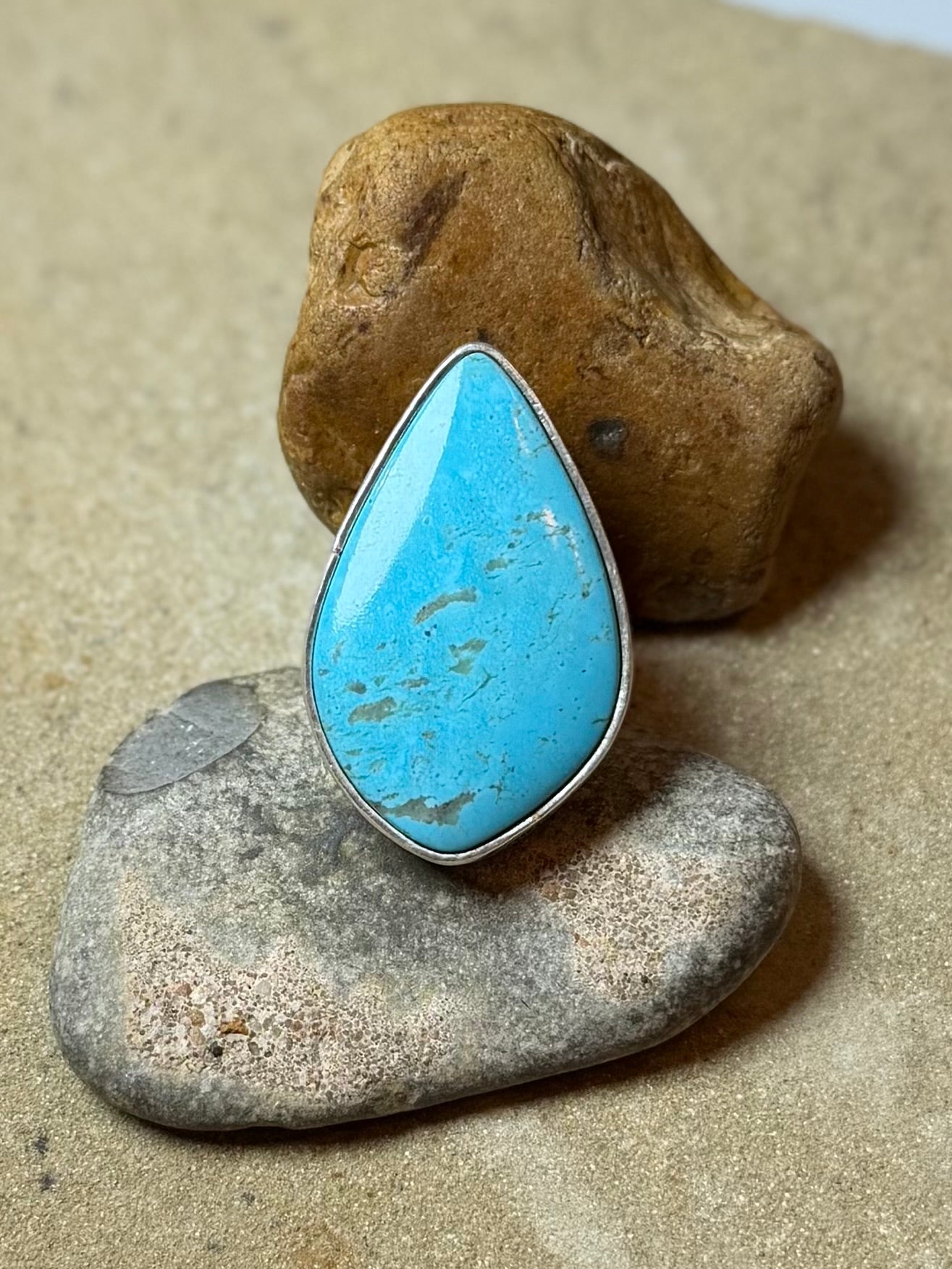 Maris moore-chunky turquoise ring slightly adjustable