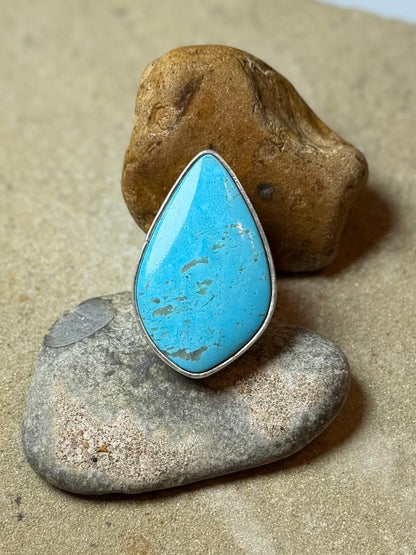 Maris moore-chunky turquoise ring slightly adjustable