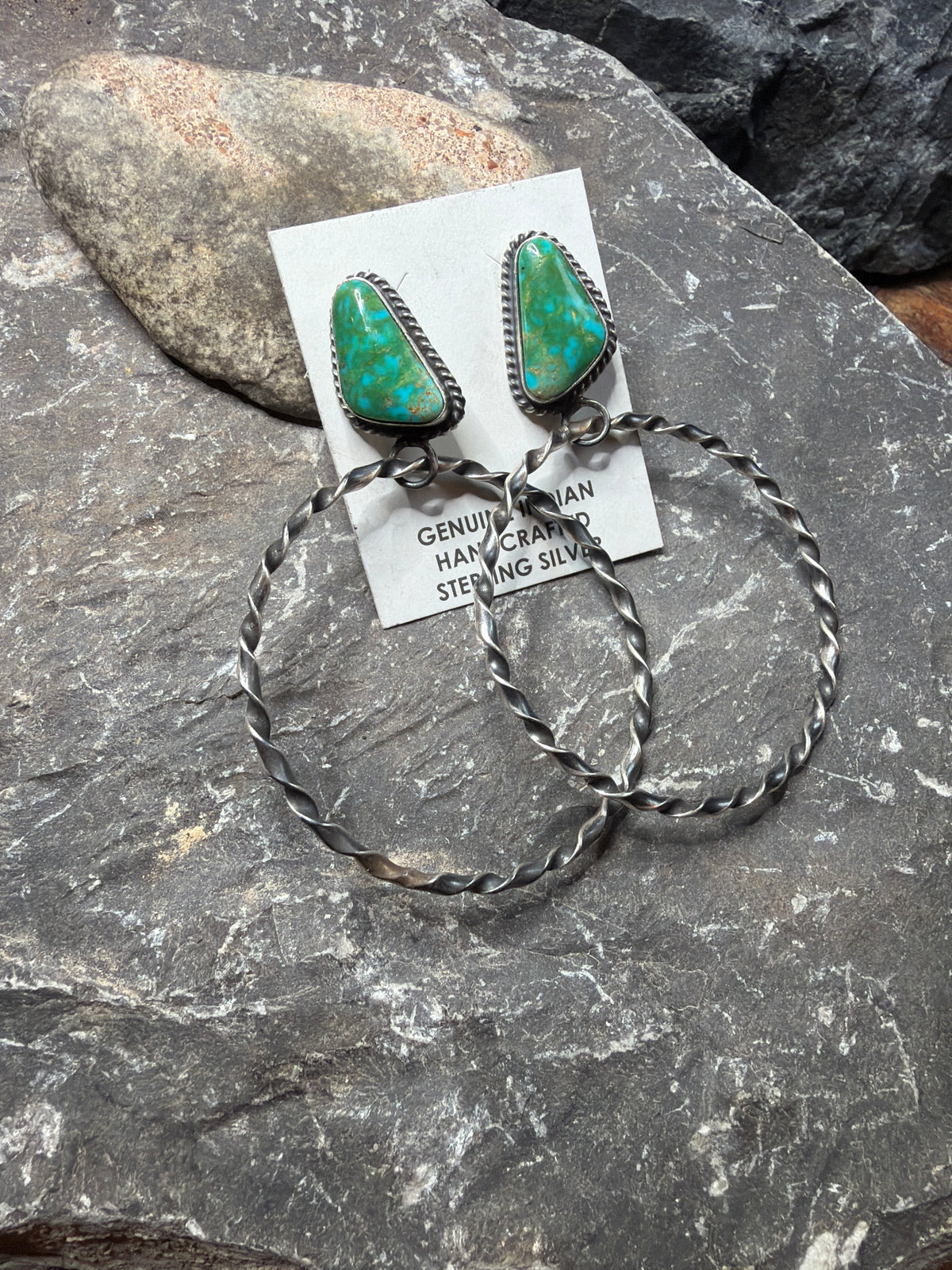 Lorena hoop earrings stamped