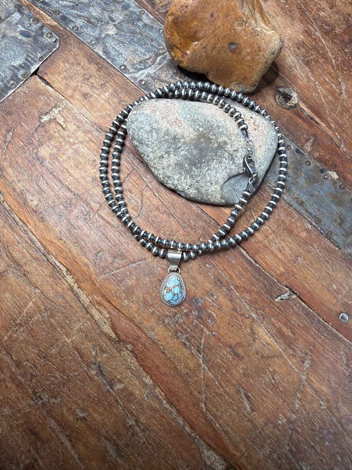 Jillian 2 item listing 4mm 18inch machine made bead necklace and mini pendant