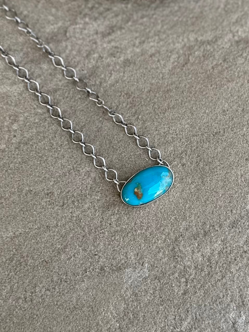 Turquoise bar necklace