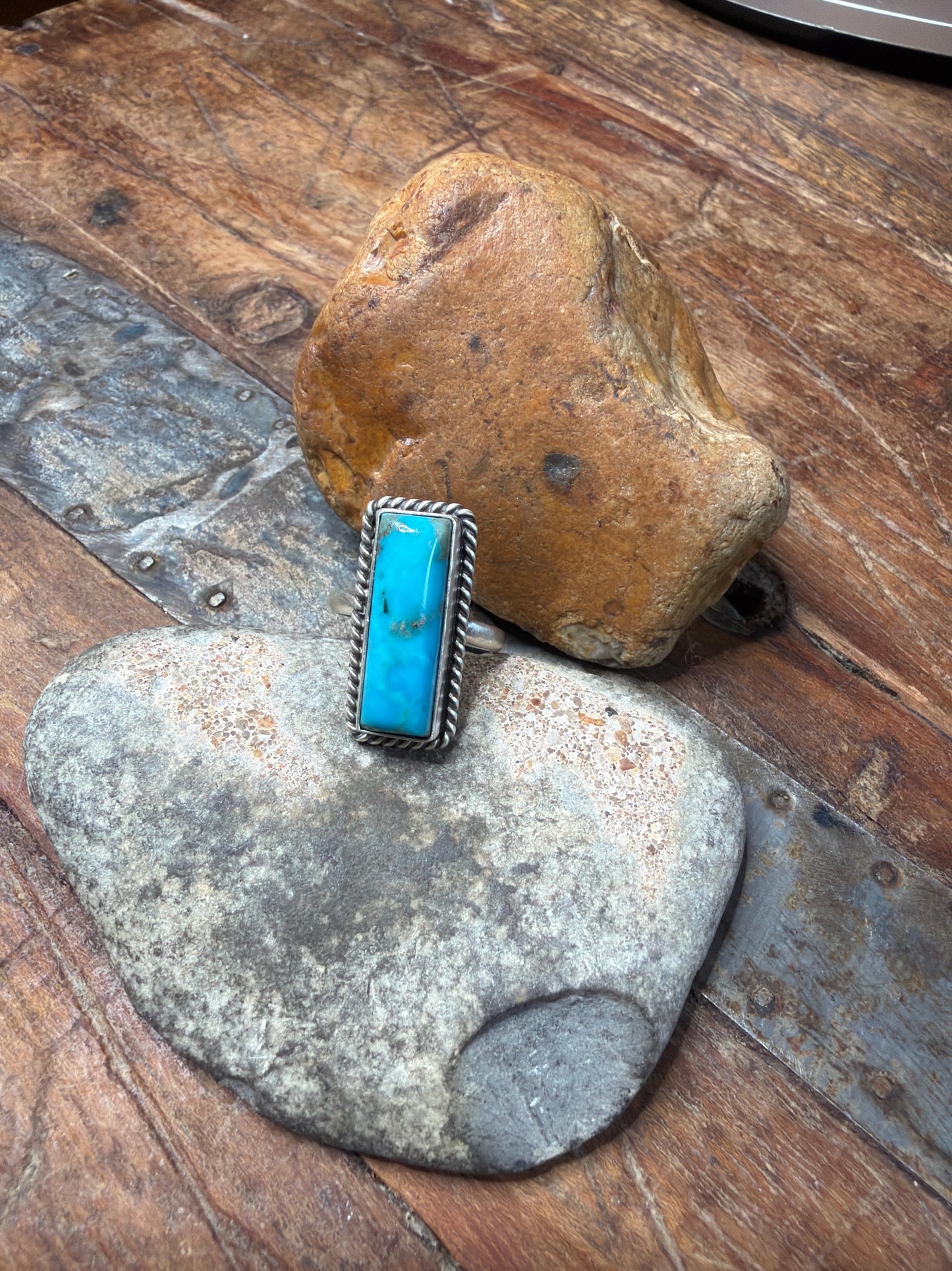 Ro-turquoise adjustable ring