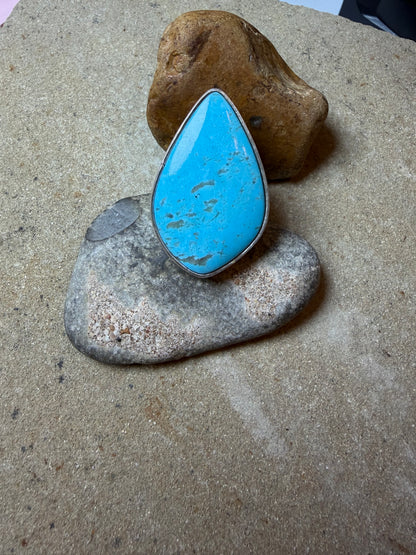 Maris moore-chunky turquoise ring slightly adjustable