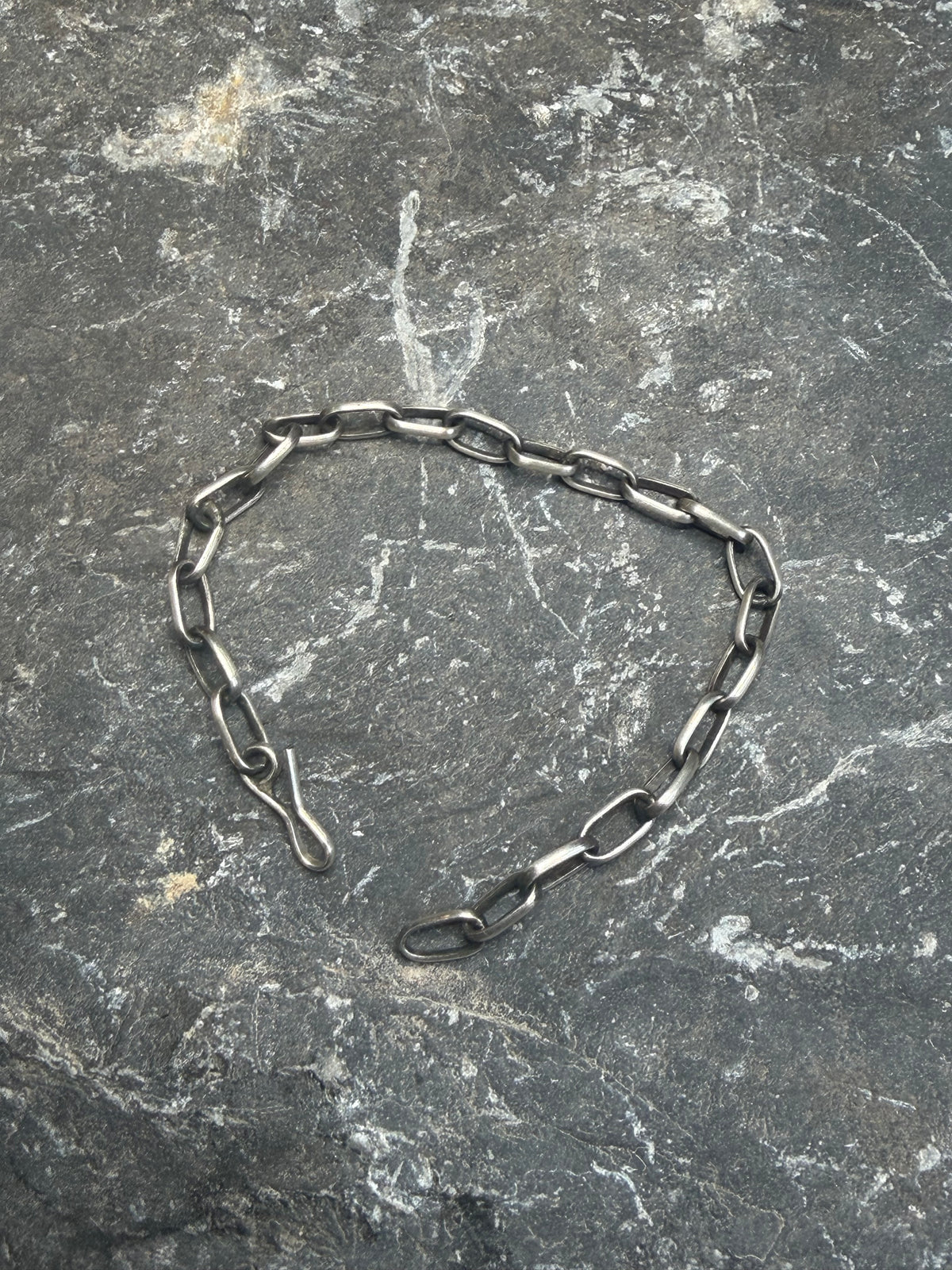 Jo P - Sterling Paperclip Bracelet - 6.75" Long