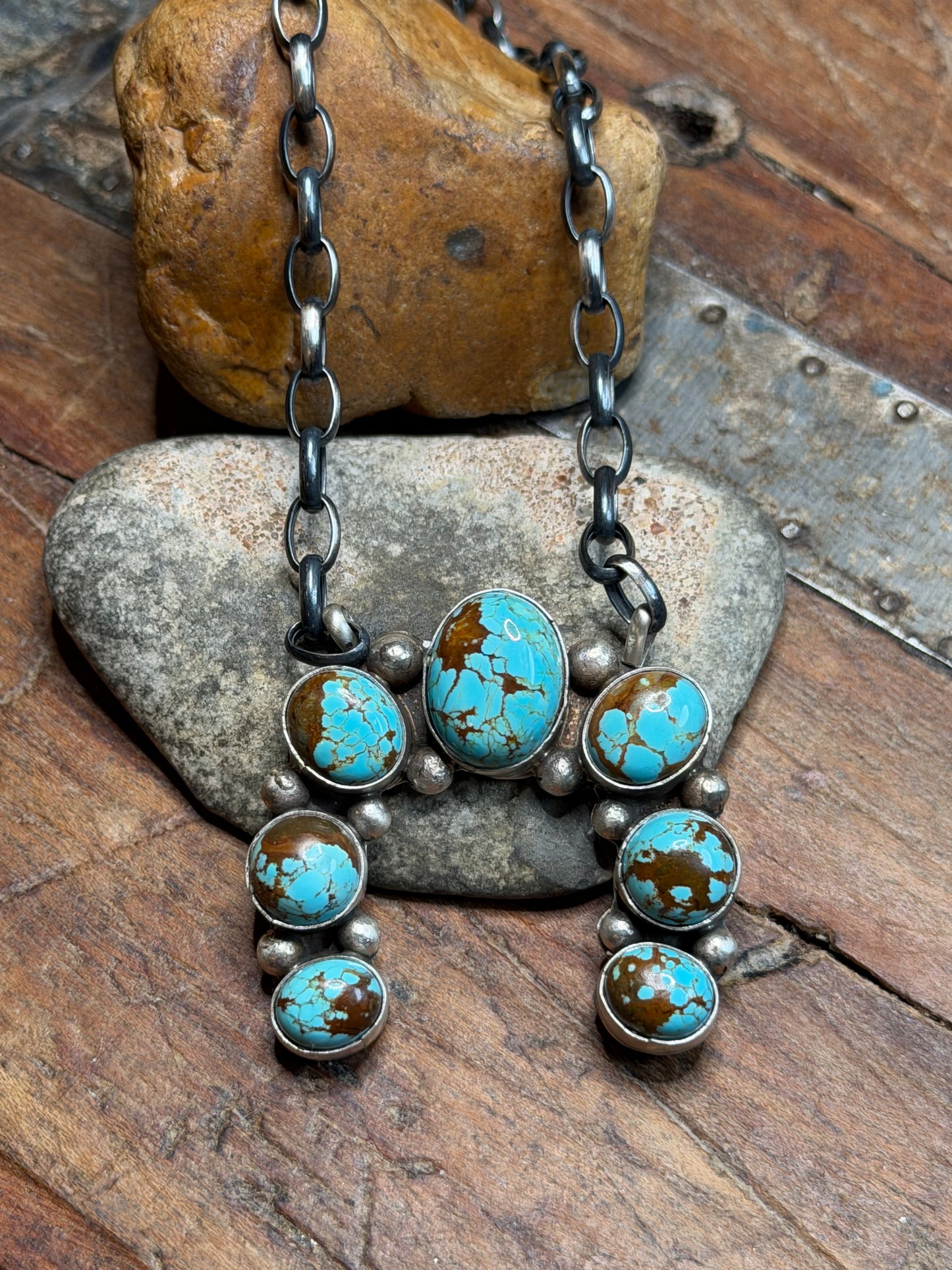 Tammy - Turquoise Naja Necklace - 16.25" Long
