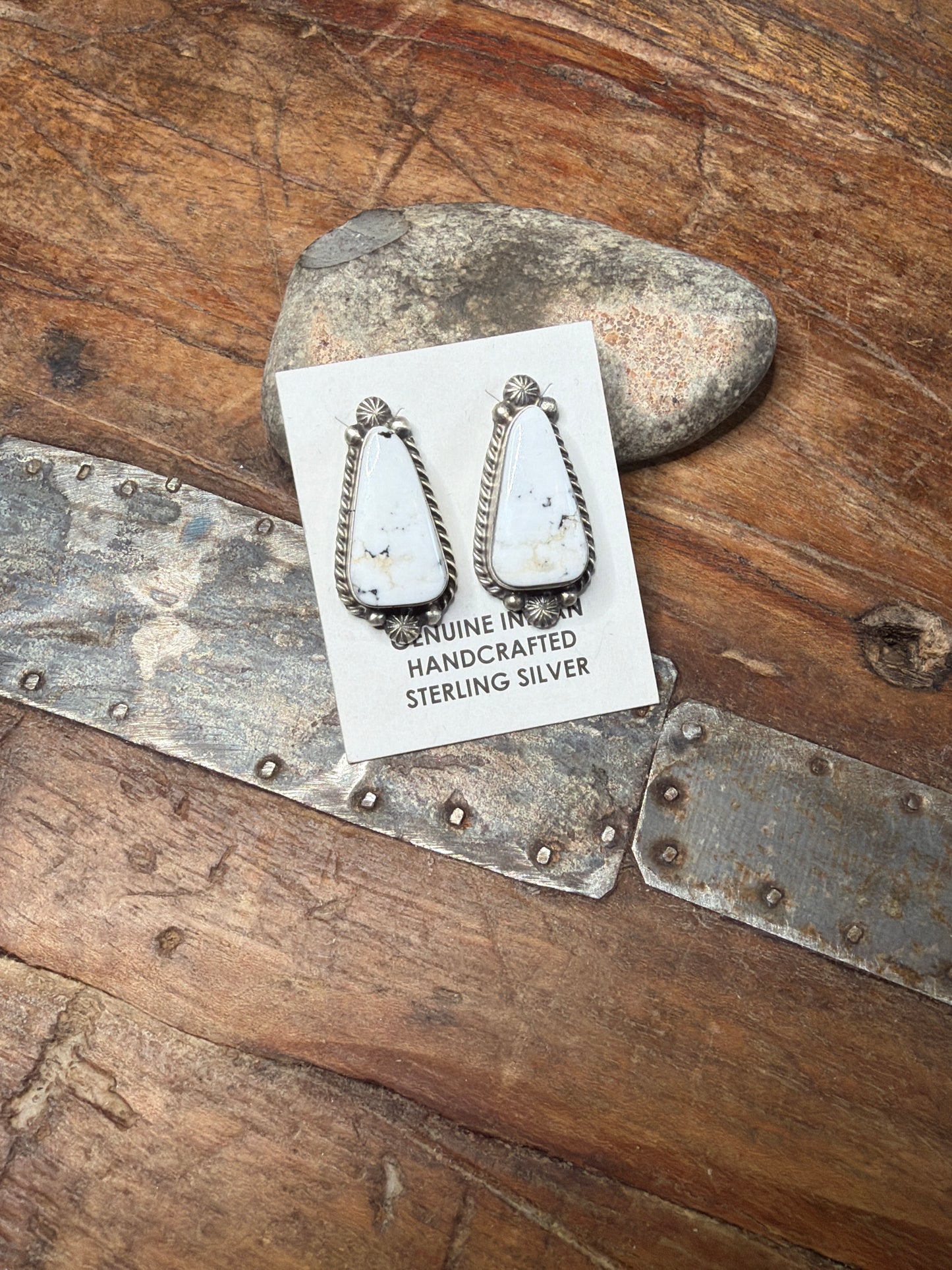 Kaylee white Buffalo stud earring