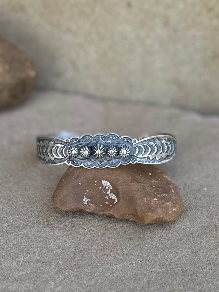 Sterling stamped cuff