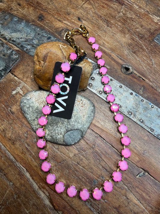 Lauren - Oakland Necklace Petal Pink - 14.5" to 18" Long