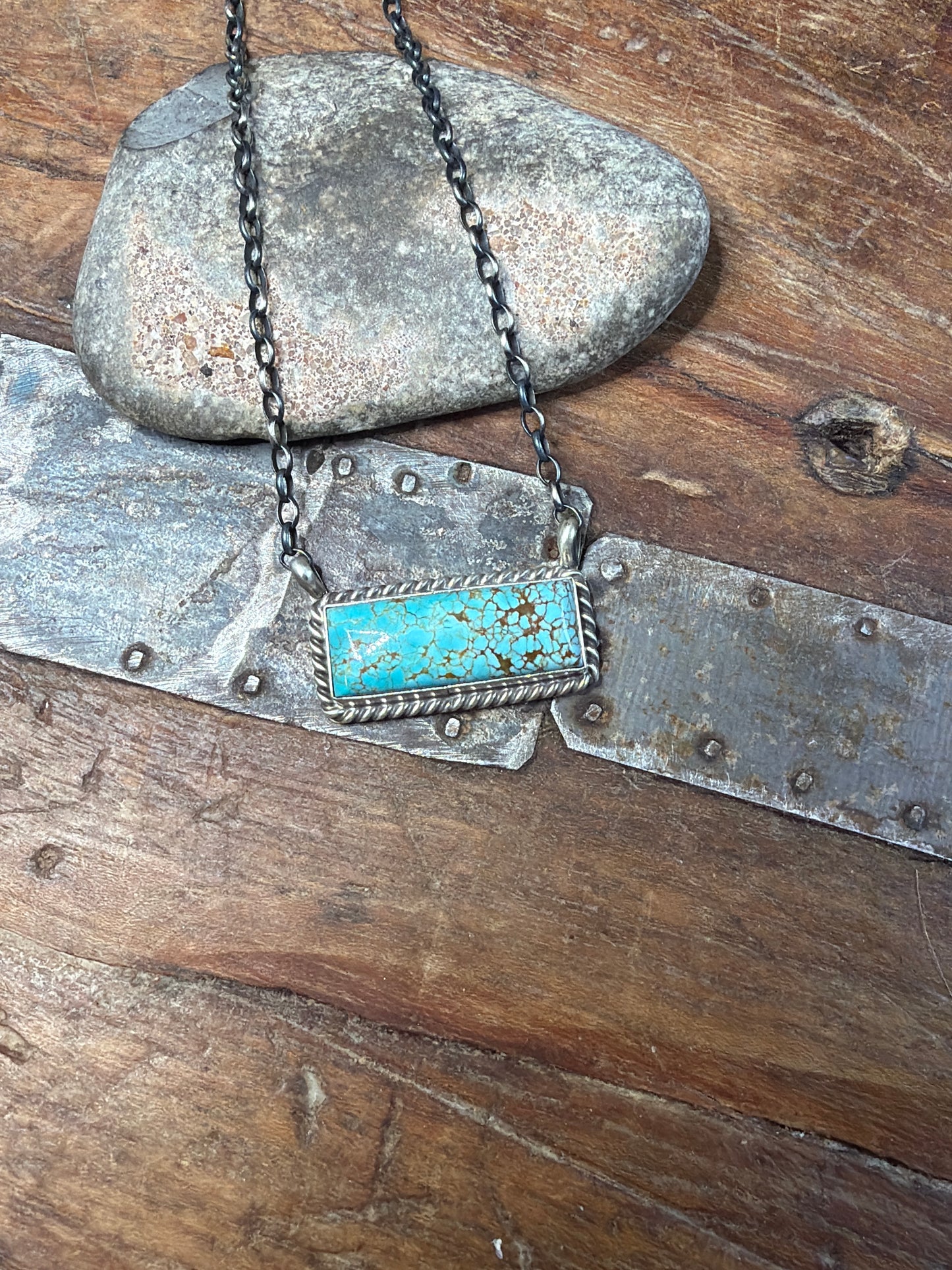 Dalh bar style necklace 16 7/8 long stamped by the artist
