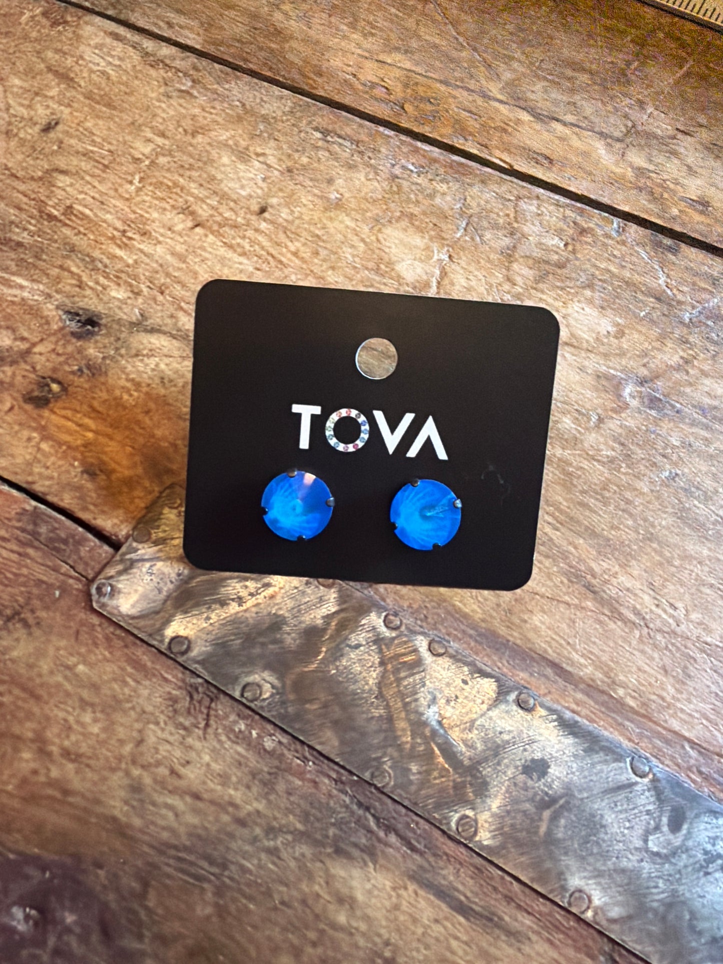 Crystal blue Tova earrings