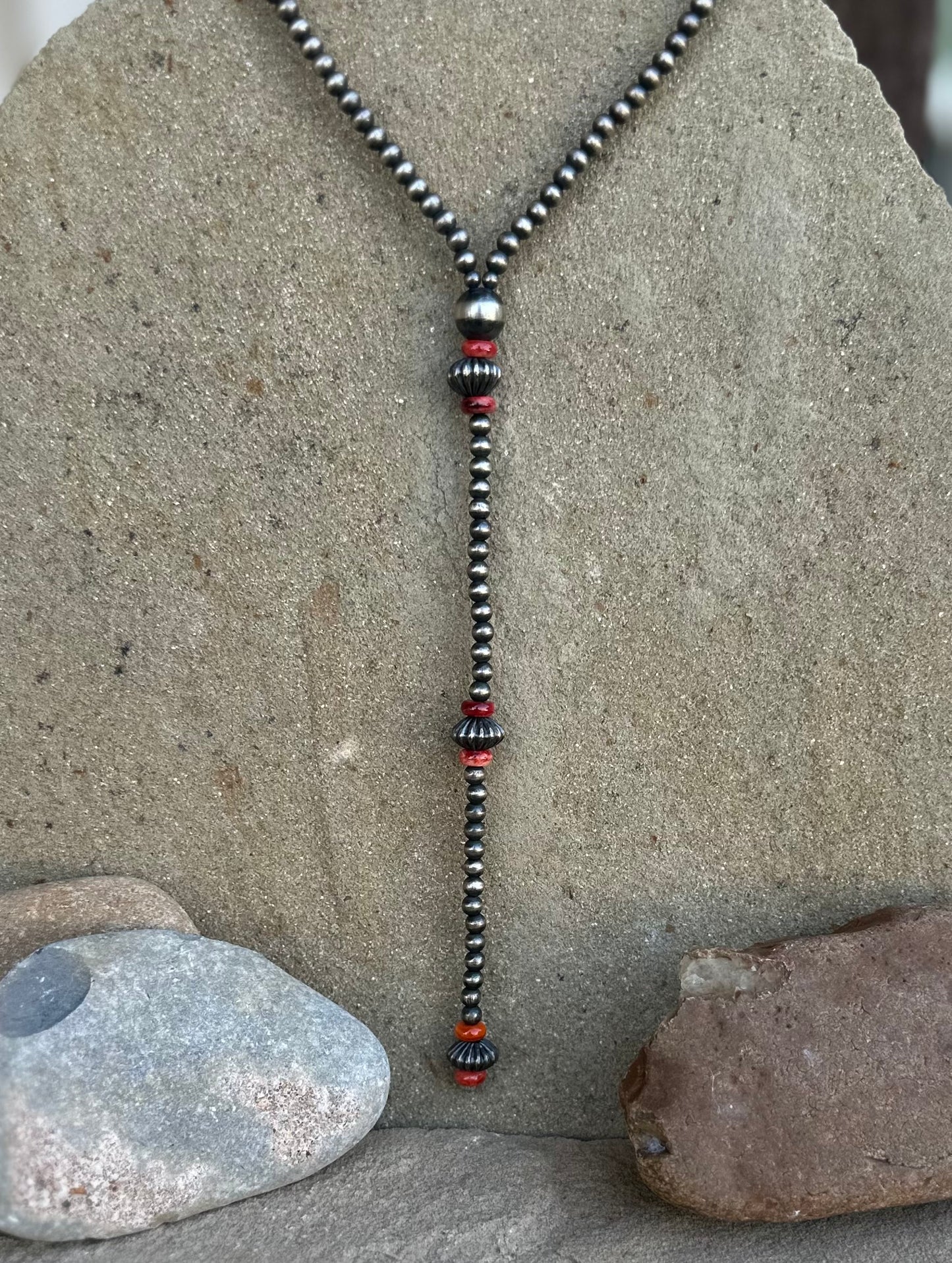 36 inch spiny and pearl necklace