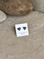 Red heart stud