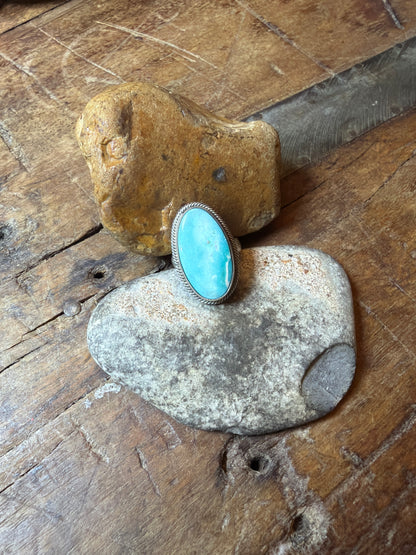Tanya-turquoise adjustable ring