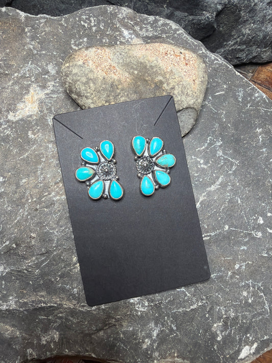 Nena half cluster earrings stamped