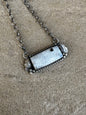 White Buffalo bar necklace
