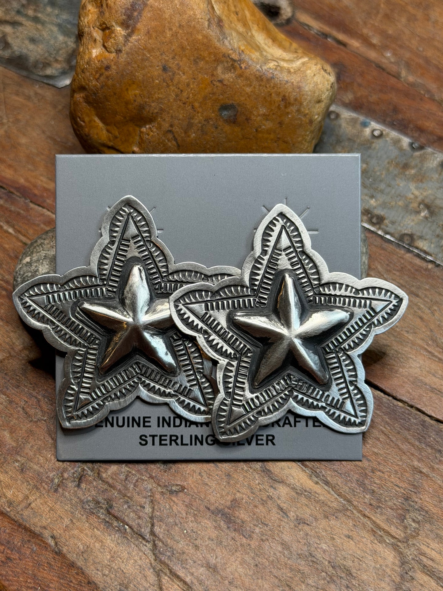 Donna - L Tahe Sterling Star Earrings