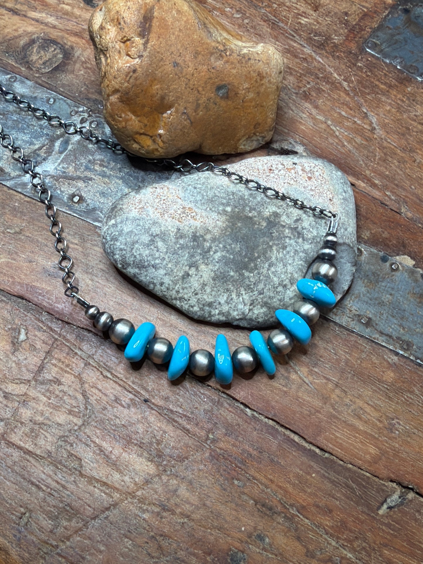Alyssa-turquoise an bead bracelet