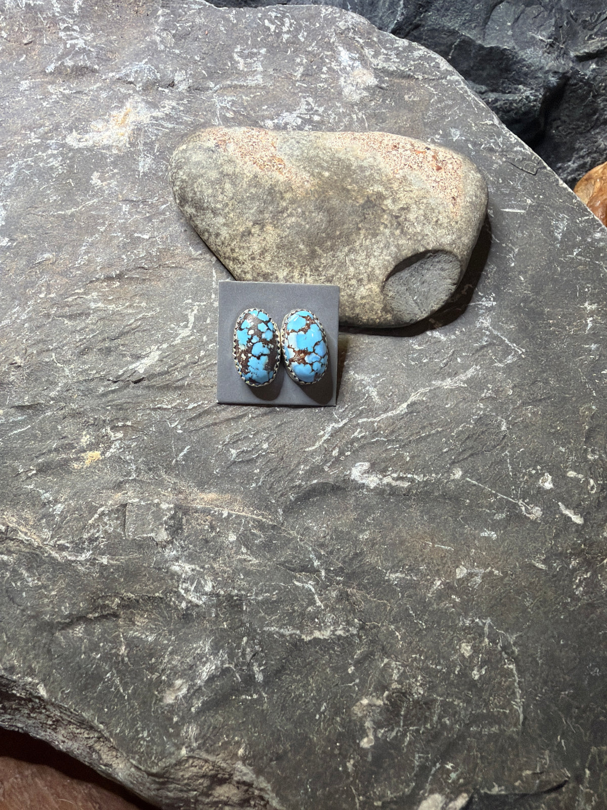 Toni Golden Hills stud earring, not stamped by the artist stamp Sterling only