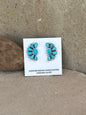 Half cluster earrings
