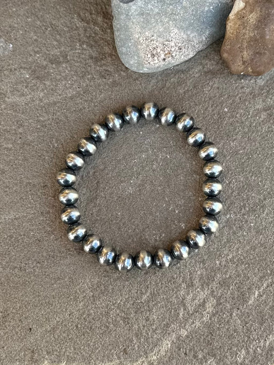 7mm stretchy sterling beads