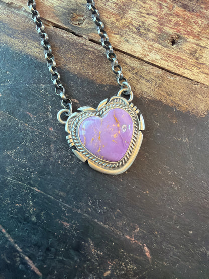 DStegall-Phosphorite heart necklace