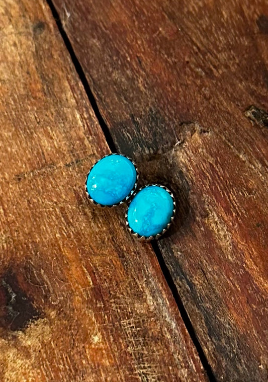 Blue turquoise earrings