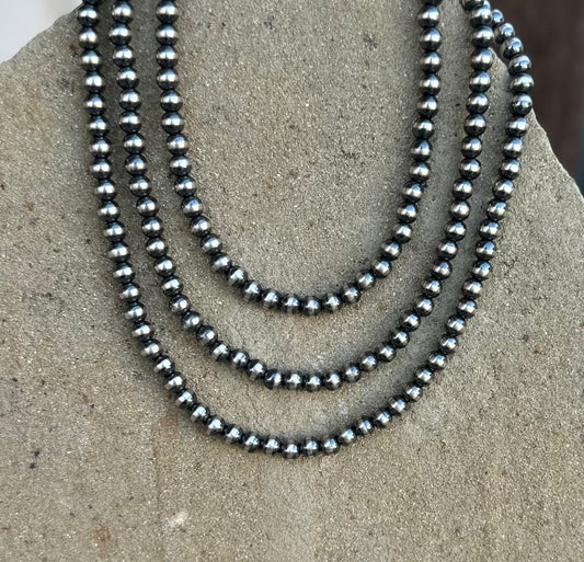 6mm sterling bead 14 inch necklace western moon