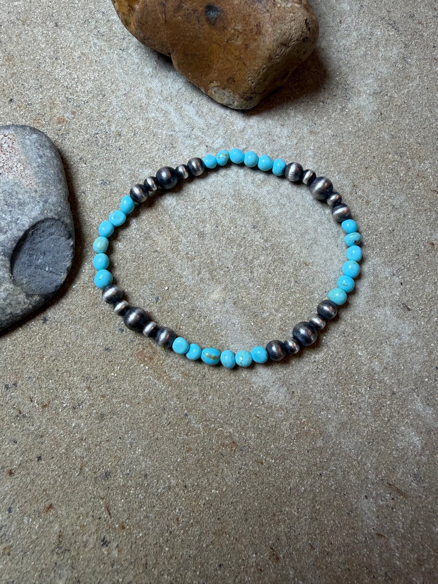 Taylor machine made bead stretch bracelet