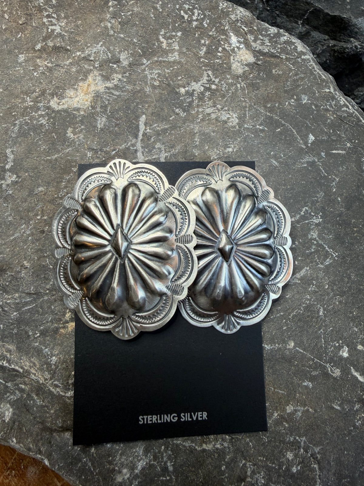 Nina - Sterling Concho Earrings