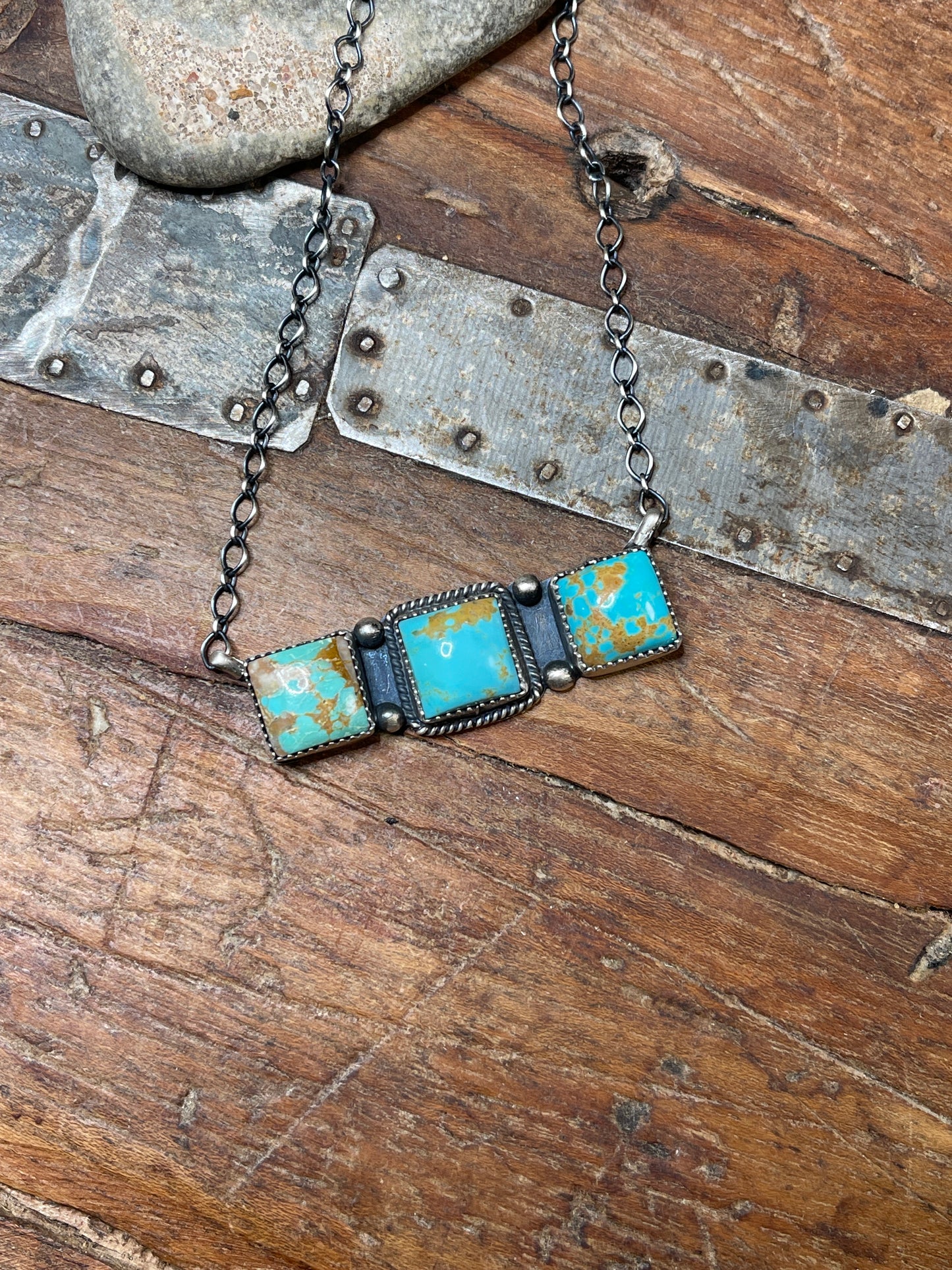 Jamie-3 stone necklace 20inch