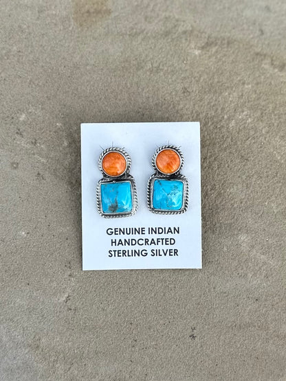 Spiny and Turquoise studs