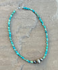 Turquoise and coin necklace
