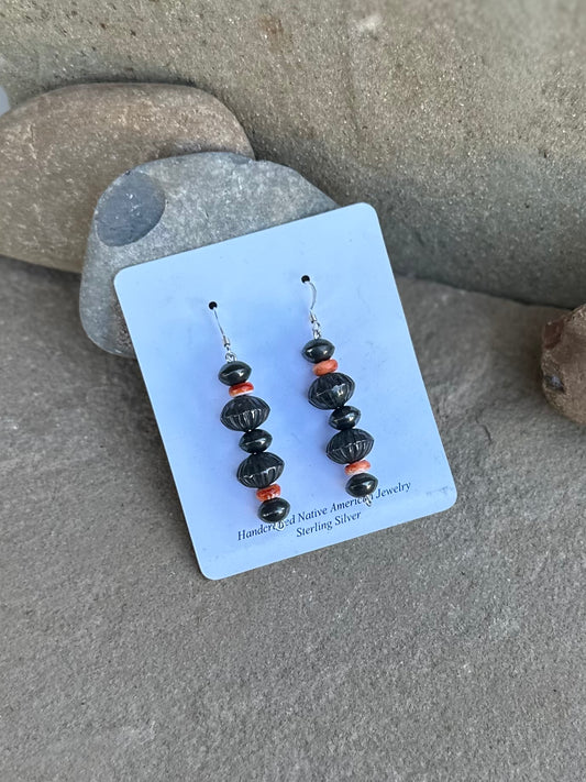 P Haley spiny and pearl earrings