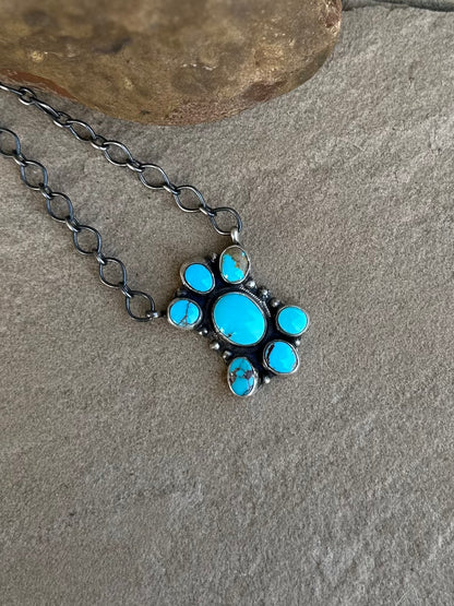 Ella 7 stone bar necklace