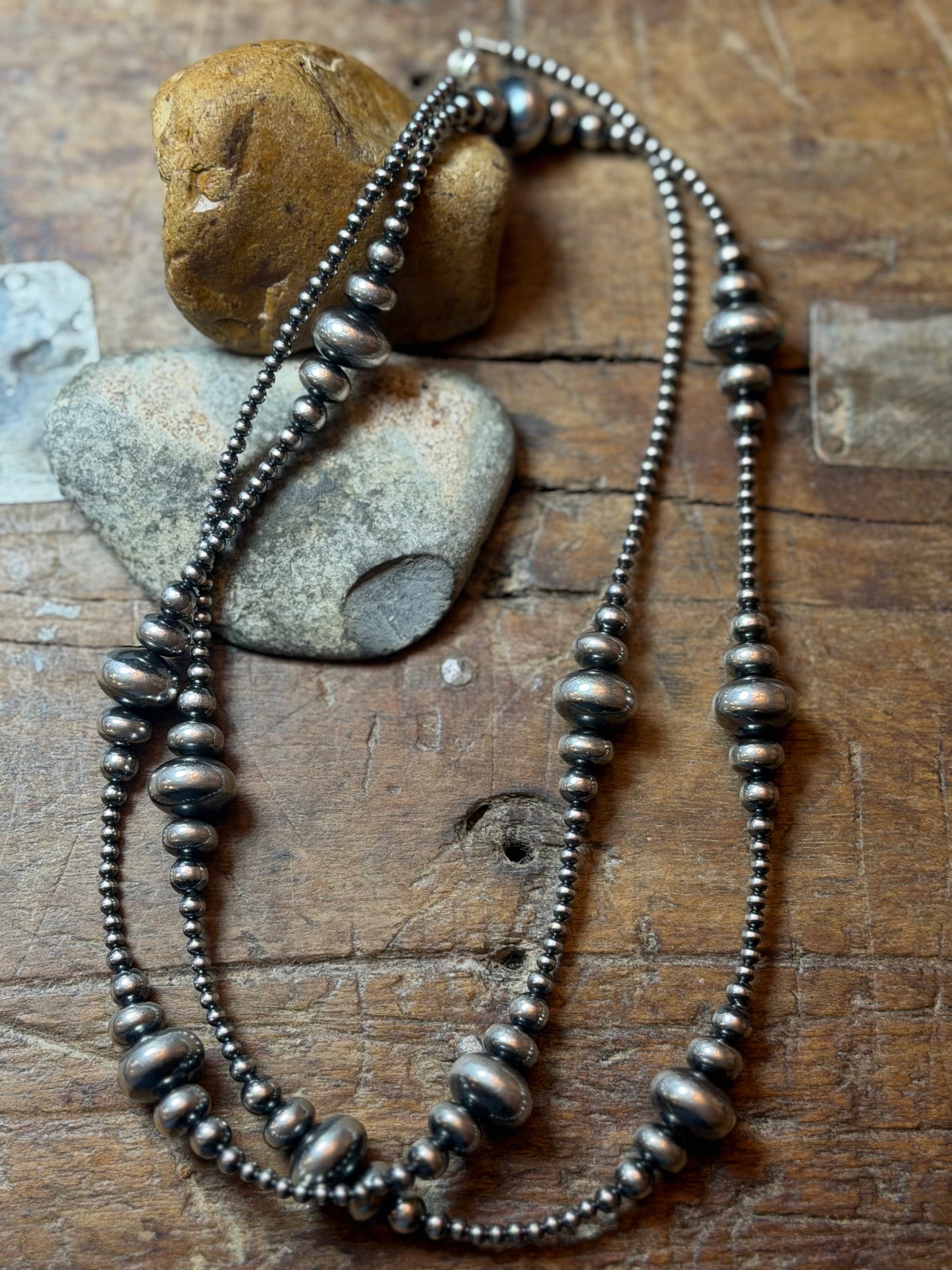 Cassy Hinz - 3mm to 13.35mm Machine Made Graduated Beaded Necklace - 36" Long
