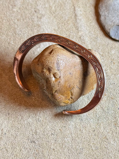Copper and Sterling cuff size 7